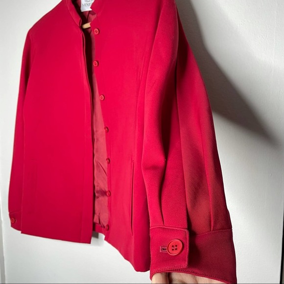 Fontana Veneziano Vintage Wool Blazer Jacket Button Down Red Coat - Picture 4 of 10